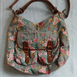 Floral fabric purse